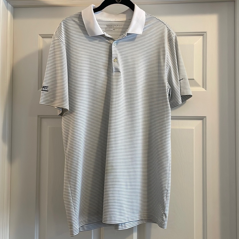 Nike Dri Fit Striped Polo Medium